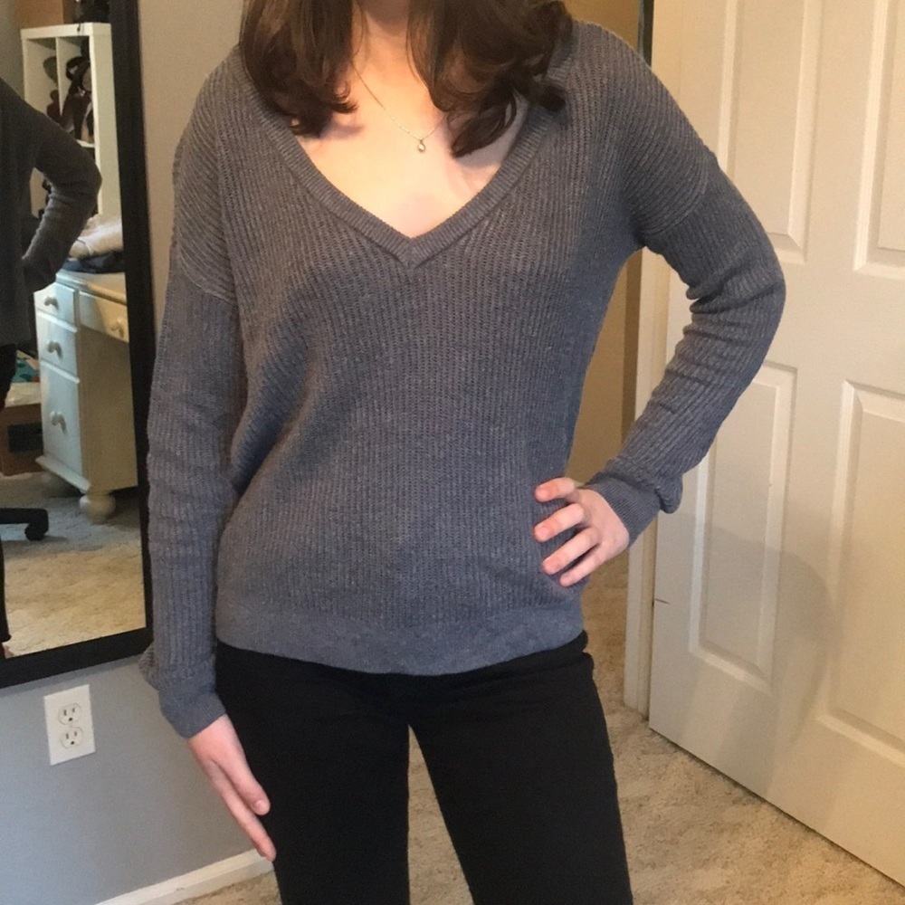 GARAGE blue v-neck sweater, Size M